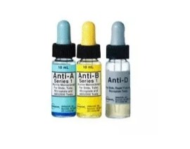 Kit Tipagem Sanguínea - Soros Anti-A, Anti-B, Anti-D (Fator Rh) - 10 Ml